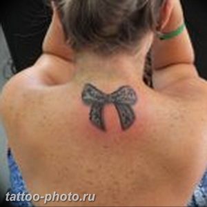 фото тату бантик 24.12.2018 №006 - photo tattoo bow - tattoo-photo.ru