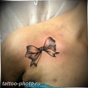 фото тату бантик 24.12.2018 №008 - photo tattoo bow - tattoo-photo.ru