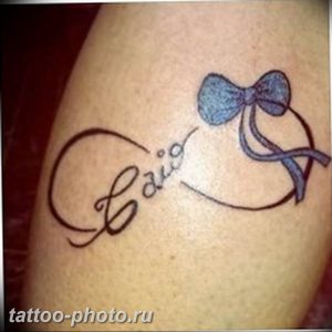 фото тату бантик 24.12.2018 №011 - photo tattoo bow - tattoo-photo.ru