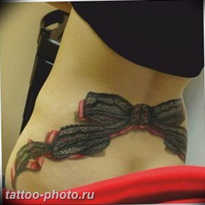 фото тату бантик 24.12.2018 №019 - photo tattoo bow - tattoo-photo.ru