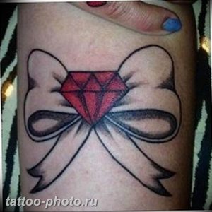 фото тату бантик 24.12.2018 №025 - photo tattoo bow - tattoo-photo.ru