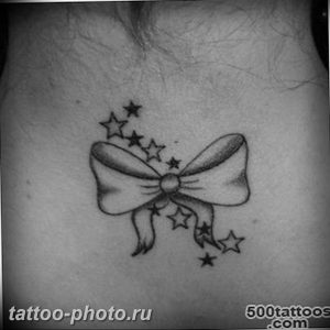 фото тату бантик 24.12.2018 №028 - photo tattoo bow - tattoo-photo.ru
