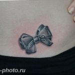 фото тату бантик 24.12.2018 №029 - photo tattoo bow - tattoo-photo.ru