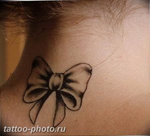 фото тату бантик 24.12.2018 №036 - photo tattoo bow - tattoo-photo.ru