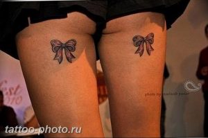 фото тату бантик 24.12.2018 №039 - photo tattoo bow - tattoo-photo.ru