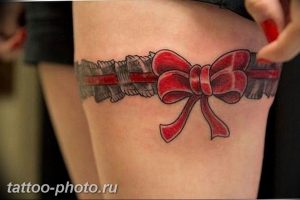 фото тату бантик 24.12.2018 №041 - photo tattoo bow - tattoo-photo.ru