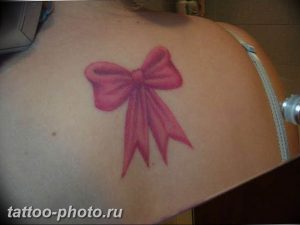 фото тату бантик 24.12.2018 №047 - photo tattoo bow - tattoo-photo.ru