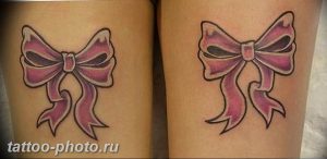 фото тату бантик 24.12.2018 №053 - photo tattoo bow - tattoo-photo.ru