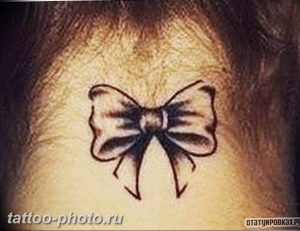 фото тату бантик 24.12.2018 №059 - photo tattoo bow - tattoo-photo.ru