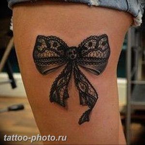 фото тату бантик 24.12.2018 №068 - photo tattoo bow - tattoo-photo.ru