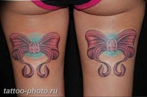фото тату бантик 24.12.2018 №070 - photo tattoo bow - tattoo-photo.ru