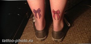 фото тату бантик 24.12.2018 №073 - photo tattoo bow - tattoo-photo.ru
