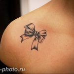 фото тату бантик 24.12.2018 №077 - photo tattoo bow - tattoo-photo.ru