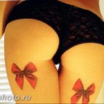 фото тату бантик 24.12.2018 №078 - photo tattoo bow - tattoo-photo.ru