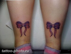 фото тату бантик 24.12.2018 №079 - photo tattoo bow - tattoo-photo.ru