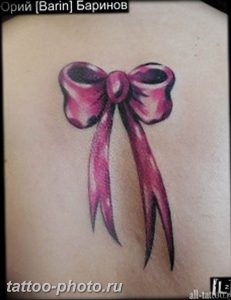 фото тату бантик 24.12.2018 №089 - photo tattoo bow - tattoo-photo.ru
