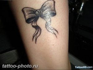 фото тату бантик 24.12.2018 №090 - photo tattoo bow - tattoo-photo.ru