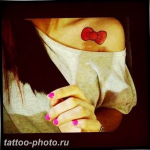 фото тату бантик 24.12.2018 №091 - photo tattoo bow - tattoo-photo.ru