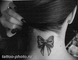 фото тату бантик 24.12.2018 №093 - photo tattoo bow - tattoo-photo.ru