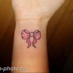 фото тату бантик 24.12.2018 №099 - photo tattoo bow - tattoo-photo.ru