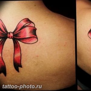 фото тату бантик 24.12.2018 №101 - photo tattoo bow - tattoo-photo.ru