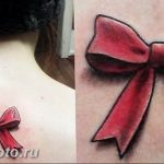 фото тату бантик 24.12.2018 №111 - photo tattoo bow - tattoo-photo.ru