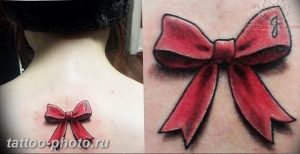 фото тату бантик 24.12.2018 №111 - photo tattoo bow - tattoo-photo.ru