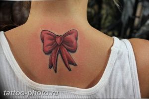 фото тату бантик 24.12.2018 №113 - photo tattoo bow - tattoo-photo.ru