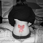 фото тату бантик 24.12.2018 №134 - photo tattoo bow - tattoo-photo.ru