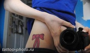 фото тату бантик 24.12.2018 №139 - photo tattoo bow - tattoo-photo.ru