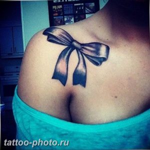 фото тату бантик 24.12.2018 №141 - photo tattoo bow - tattoo-photo.ru