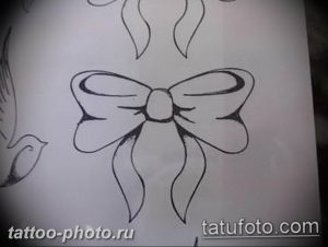 фото тату бантик 24.12.2018 №147 - photo tattoo bow - tattoo-photo.ru