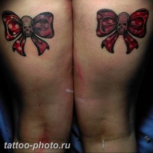 фото тату бантик 24.12.2018 №155 - photo tattoo bow - tattoo-photo.ru