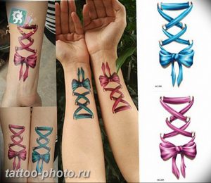 фото тату бантик 24.12.2018 №161 - photo tattoo bow - tattoo-photo.ru