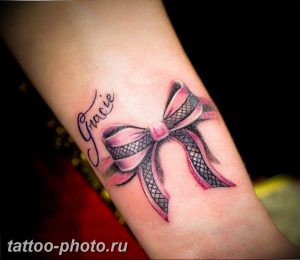 фото тату бантик 24.12.2018 №196 - photo tattoo bow - tattoo-photo.ru
