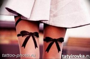 фото тату бантик 24.12.2018 №199 - photo tattoo bow - tattoo-photo.ru