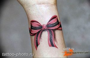 фото тату бантик 24.12.2018 №210 - photo tattoo bow - tattoo-photo.ru