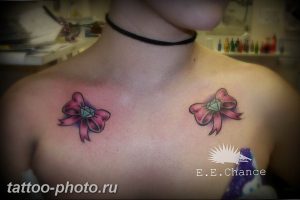 фото тату бантик 24.12.2018 №218 - photo tattoo bow - tattoo-photo.ru