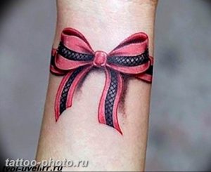 фото тату бантик 24.12.2018 №223 - photo tattoo bow - tattoo-photo.ru