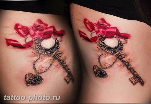 фото тату бантик 24.12.2018 №228 - photo tattoo bow - tattoo-photo.ru