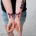 фото тату бантик 24.12.2018 №229 - photo tattoo bow - tattoo-photo.ru