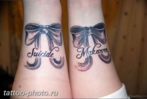 фото тату бантик 24.12.2018 №231 - photo tattoo bow - tattoo-photo.ru