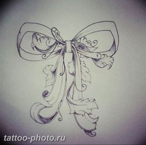 фото тату бантик 24.12.2018 №240 - photo tattoo bow - tattoo-photo.ru