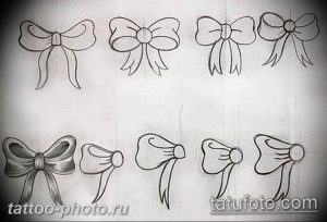 фото тату бантик 24.12.2018 №242 - photo tattoo bow - tattoo-photo.ru