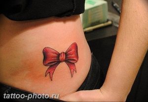 фото тату бантик 24.12.2018 №257 - photo tattoo bow - tattoo-photo.ru
