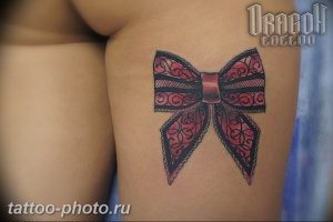 фото тату бантик 24.12.2018 №274 - photo tattoo bow - tattoo-photo.ru