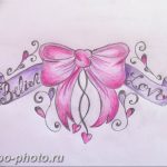 фото тату бантик 24.12.2018 №280 - photo tattoo bow - tattoo-photo.ru