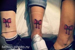 фото тату бантик 24.12.2018 №282 - photo tattoo bow - tattoo-photo.ru