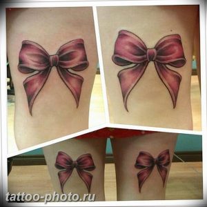 фото тату бантик 24.12.2018 №296 - photo tattoo bow - tattoo-photo.ru