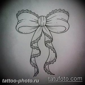 фото тату бантик 24.12.2018 №297 - photo tattoo bow - tattoo-photo.ru
